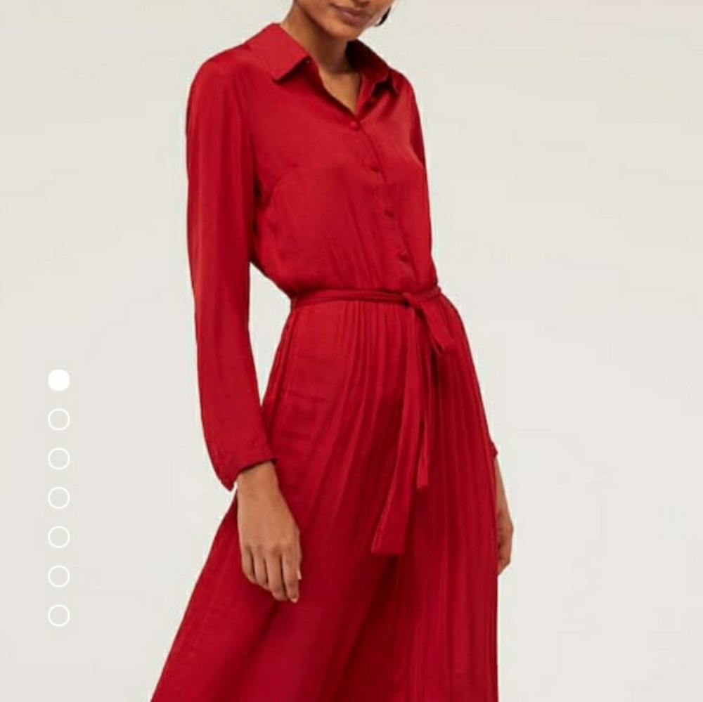 Oysho dress, long satin finish jumpsuit
